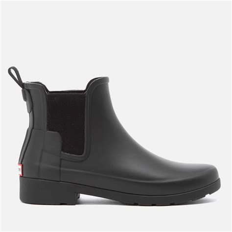 womens hunter boots black chanel|hunter chelsea slim boots.